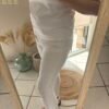 Pantalon "LINAA" pantalon skinny blanc avec poches devant et à l'arrière