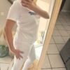 Pantalon "LINA" pantalon skinny blanc avec poches devant et à l'arrière