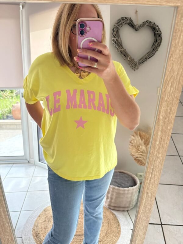 T-shirt Oversize "LITCHI"  Jaune