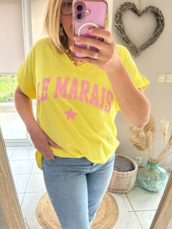 T-shirt Oversize "LITCHI"  Jaune