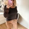 TOP MINA MARRON Top "MINA"