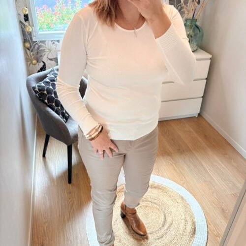 Pull DANIELLE beige 2 Pull "DANIELLA" Ecru