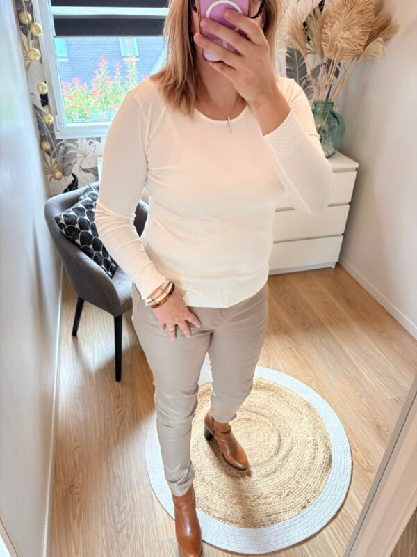 Pull DANIELLE beige 2 Pull "DANIELLA" Ecru