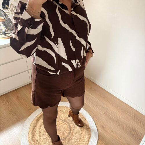 short choco 1 Short "THELIA" choco