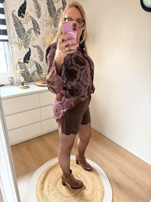 Short "THELIA" choco